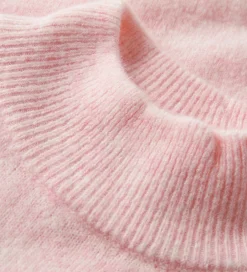 Pigetøj|Bluser|LMTD Bluse - Strik - NlfRiaa - Turtleneck - Crystal Pink