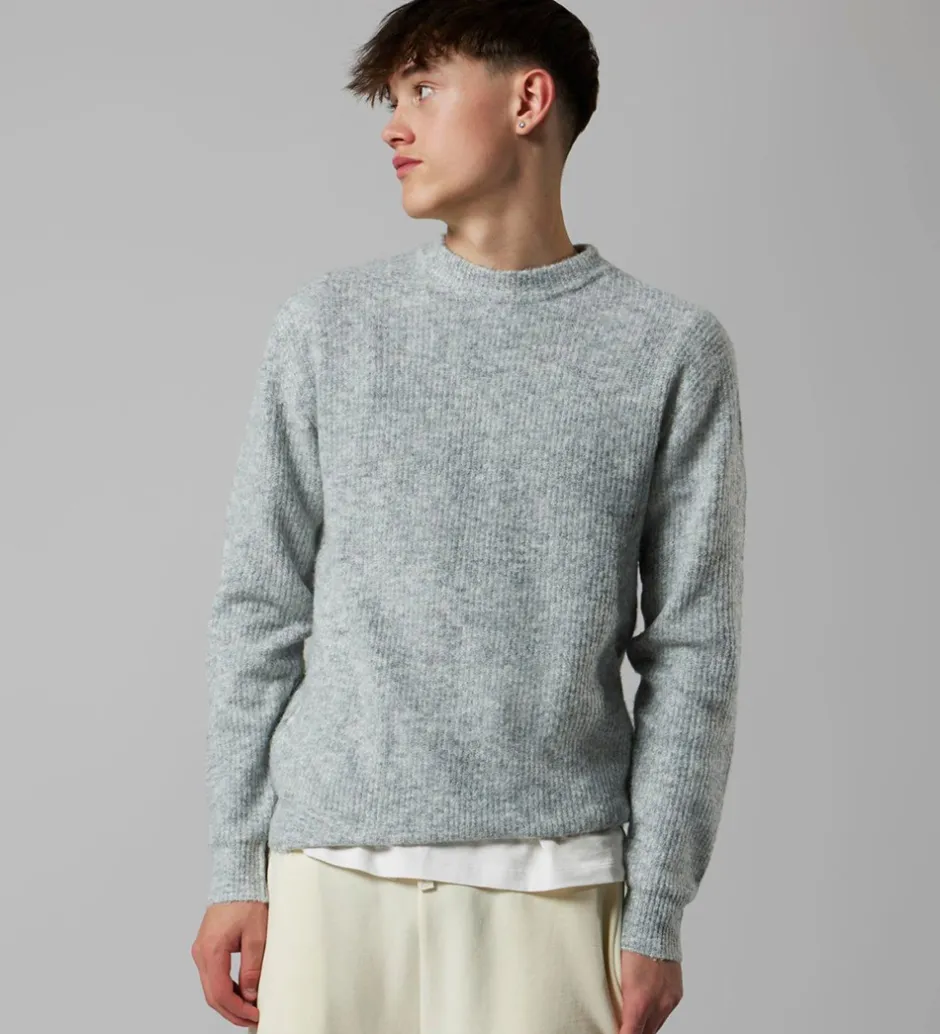 Drengetøj|Bluser|LMTD Bluse - Strik - Noos - NlmKleave - Light Grey Melange