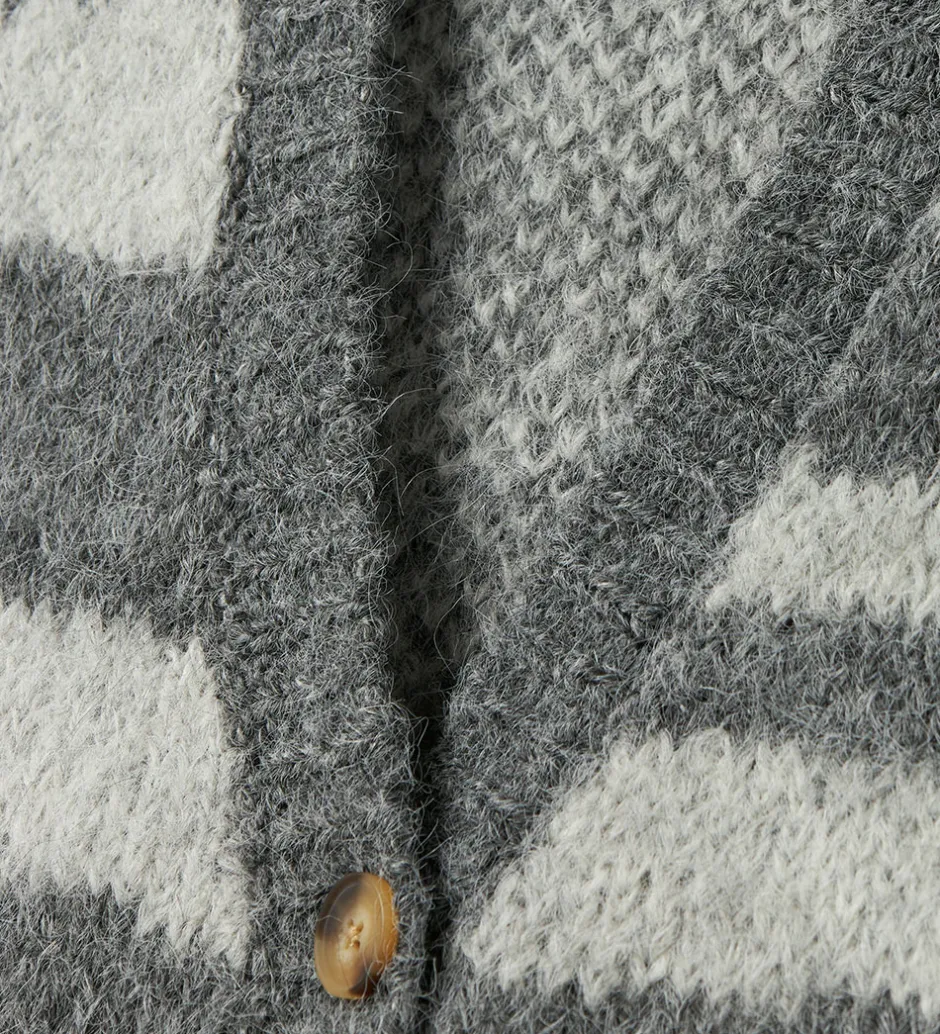 Cardigans|LMTD Cardigan - NlfNulos - Kort Strik - Dark Grey Melange