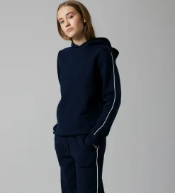 Hættetrøjer|LMTD Hættetrøje - NlfBlake - Dark Sapphire/White Pipings