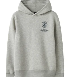 Hættetrøjer|LMTD Hættetrøje - NlmKlant - Light Grey Melange/Pageant Blue