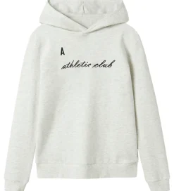 Hættetrøjer|LMTD Hættetrøje - NlmNaclub - Lysegråmeleret m. Print