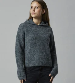 Hættetrøjer|LMTD Hættetrøje - Strik - NlfNulo - Dark Grey Melange