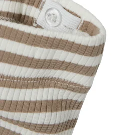 Nederdele|LMTD Nederdel - NlfDallas - Rib - Mocha Meringue/WHITE STRIPES