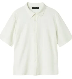 Skjorter|LMTD Skjorte - NlnFinen - Viskose/Hør - White Alssum