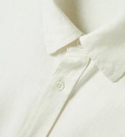 Skjorter|LMTD Skjorte - NlnFinen - Viskose/Hør - White Alssum