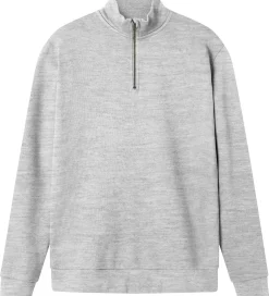 Sweatshirts|Basis|LMTD Sweatshirt - Noos - NlnNizu - Halv Lynlås - Light Grey Mela