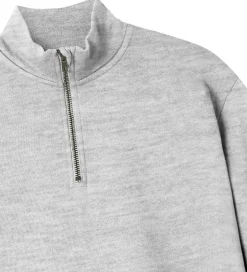 Sweatshirts|Basis|LMTD Sweatshirt - Noos - NlnNizu - Halv Lynlås - Light Grey Mela