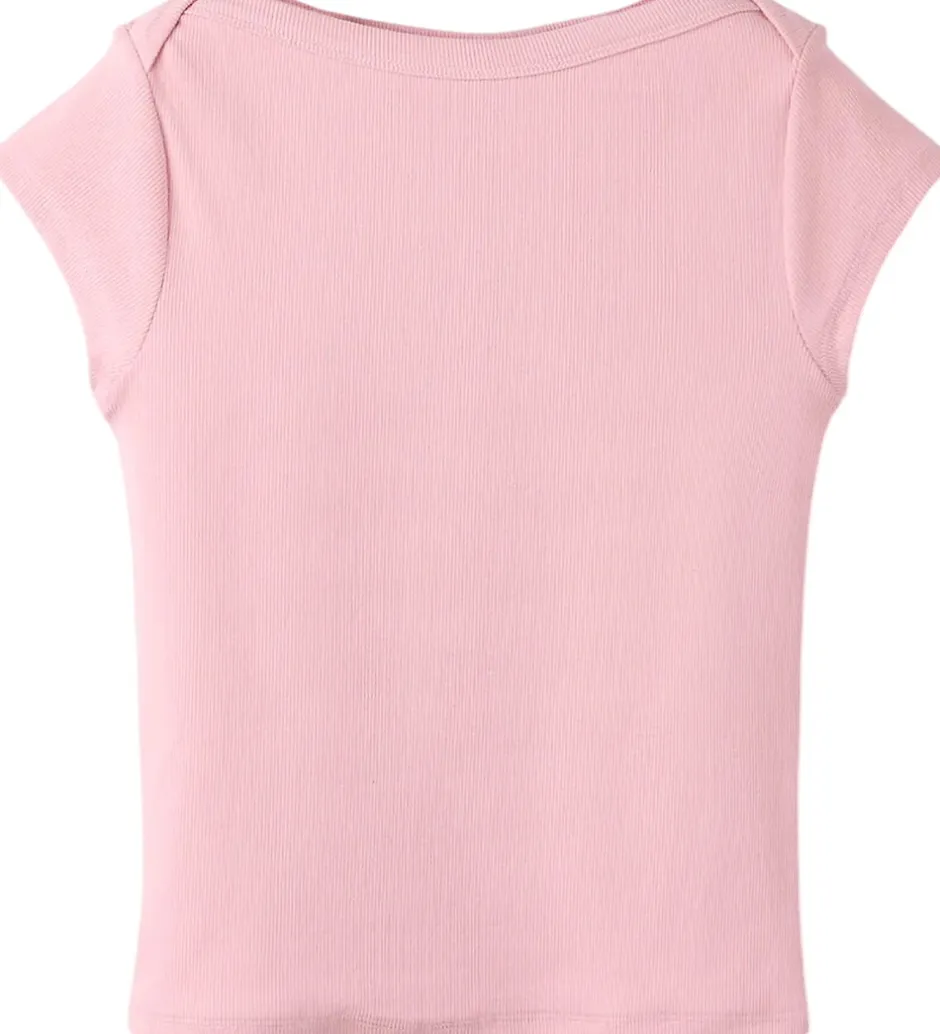 T-Shirts|LMTD T-shirt - Rib - NlfEnvo - Crystal Pink