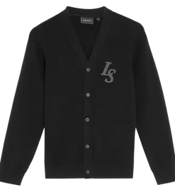 Striktrøjer|Lyle & Scott Cardigan - Strik - Monogram - Jet Black