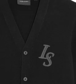 Striktrøjer|Lyle & Scott Cardigan - Strik - Monogram - Jet Black