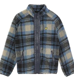 Fleece|Lyle & Scott Fleecejakke - Jacquard Sherpa - Navyternet