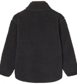 Fleece|Mads Nørgaard Fleecejakke - Teddy - Jeffo - Jet Black m. Brun