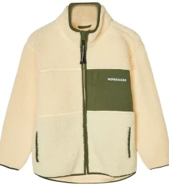 Fleece|Mads Nørgaard Fleecejakke - Teddy - Jeffo - Vanilla Custard m. G