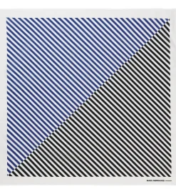 Tørklæder|Mads Nørgaard Tørklæde - 55x55cm - Bluing/Jet Black Stribet