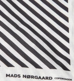 Tørklæder|Mads Nørgaard Tørklæde - 55x55cm - Bluing/Jet Black Stribet