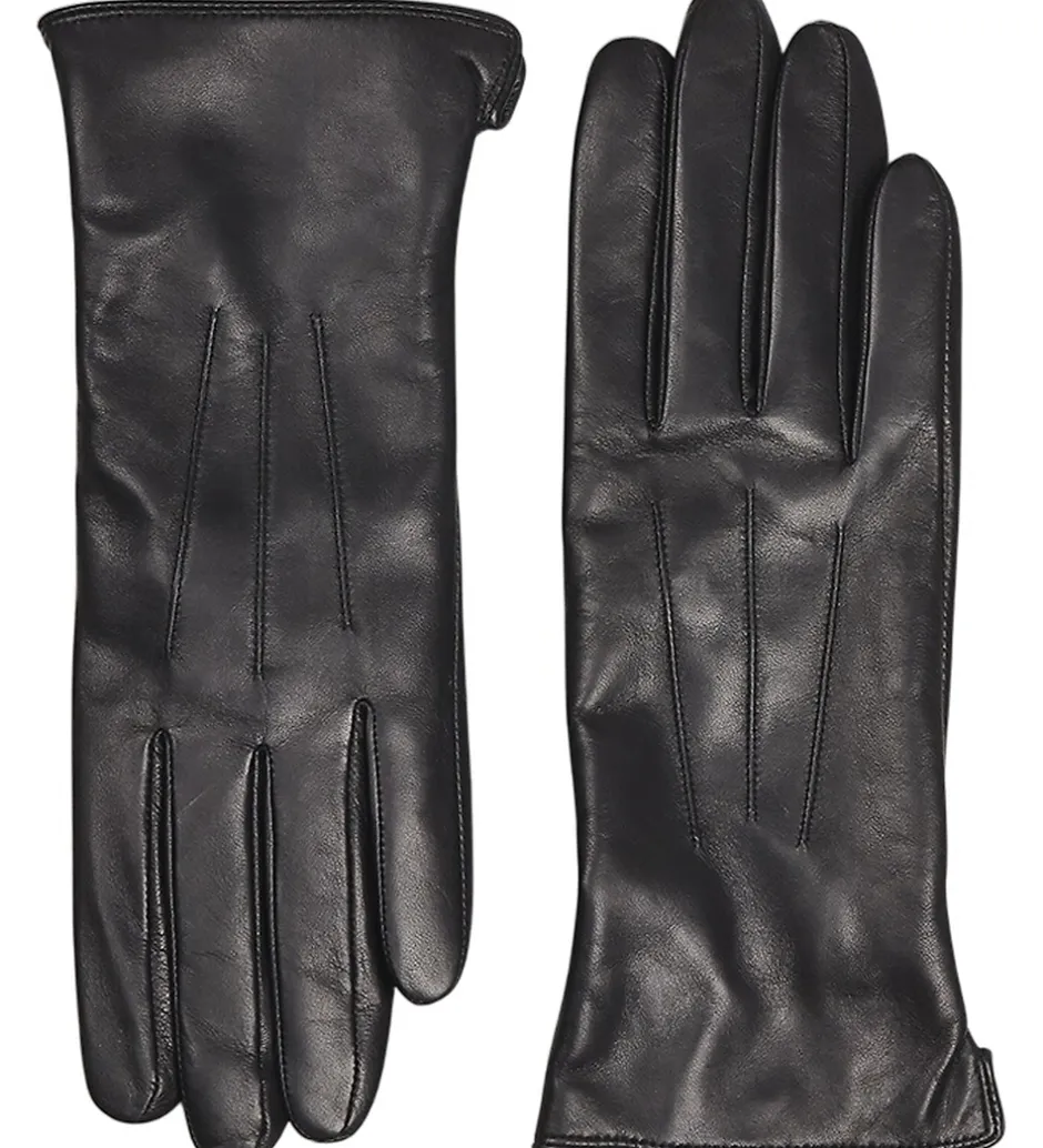 Handsker Og Luffer|Markberg Handsker - Læder/Uld - CariannaMBG - Sort