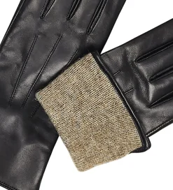 Handsker Og Luffer|Markberg Handsker - Læder/Uld - CariannaMBG - Sort