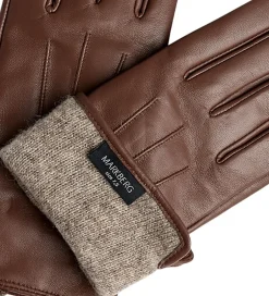 Handsker Og Luffer|Markberg Handsker - Læder/Uld - CariannaMBG - Brandy