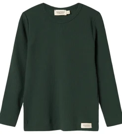 Juletøj|Bluser|MarMar Bluse - Rib/Modal - Dark Leaf