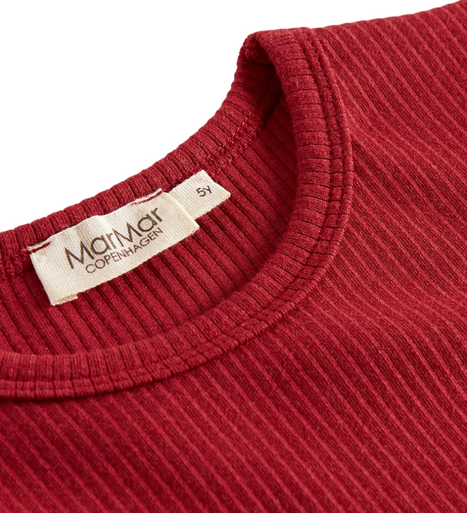 Bluser|Juletøj|MarMar Bluse - Rib/Modal - Hibiscus Red