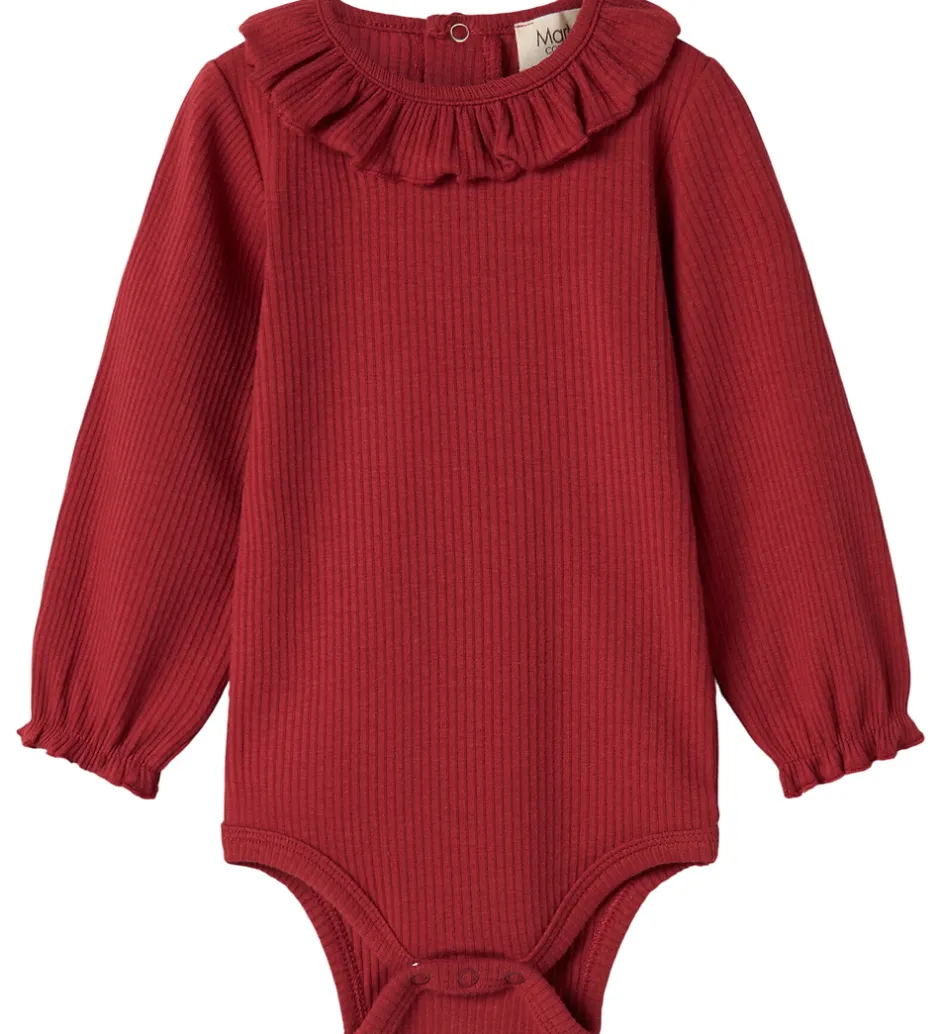 Juletøj|Bodyer|MarMar Body l/æ - Rib/Modal - Brandine - Hibiscus Red