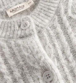 Cardigans|Striktrøjer|MarMar Cardigan - Uld - Morning Dew Mel.ange