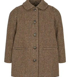 Vinterjakker|Overgangsjakker|MarMar Frakke - Uld - Olive - Earthy Check