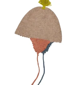 Huer Og Hatte|Babyhjelme|MarMar Hue - Uld - Ayasa - Brun/Multifarvet