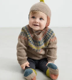 Huer Og Hatte|Babyhjelme|MarMar Hue - Uld - Ayasa - Brun/Multifarvet