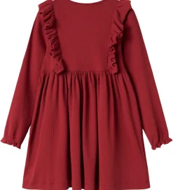 Kjoler|Juletøj|MarMar Kjole - Modal/Rib - Dikte - Hisbiscus Red