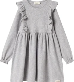 Kjoler|MarMar Kjole - Rib/Modal - Dikte - Light Grey Melange