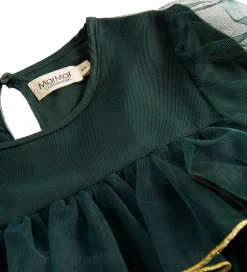 Kjoler|Juletøj|MarMar Kjole - Tyl - December - Dark Leaf