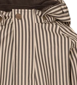 Regntøj|MarMar Regndragt m Fleece - PU - Orion - Brown Stripe