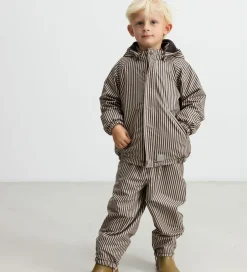 Regntøj|MarMar Regntøj m Fleece - PU - Obo - Brown Stripe