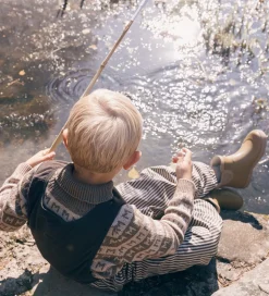 Regntøj|MarMar Regntøj m Fleece - PU - Obo - Brown Stripe