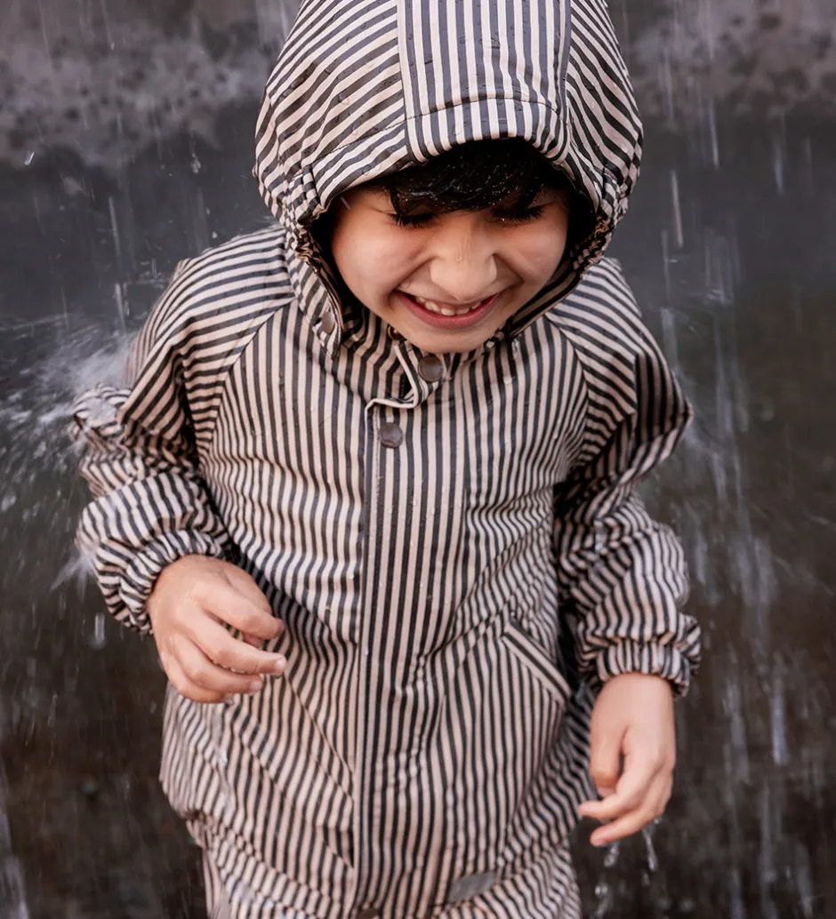 Regntøj|MarMar Regntøj m. Seler - PU - Oddy - Brown Stripe