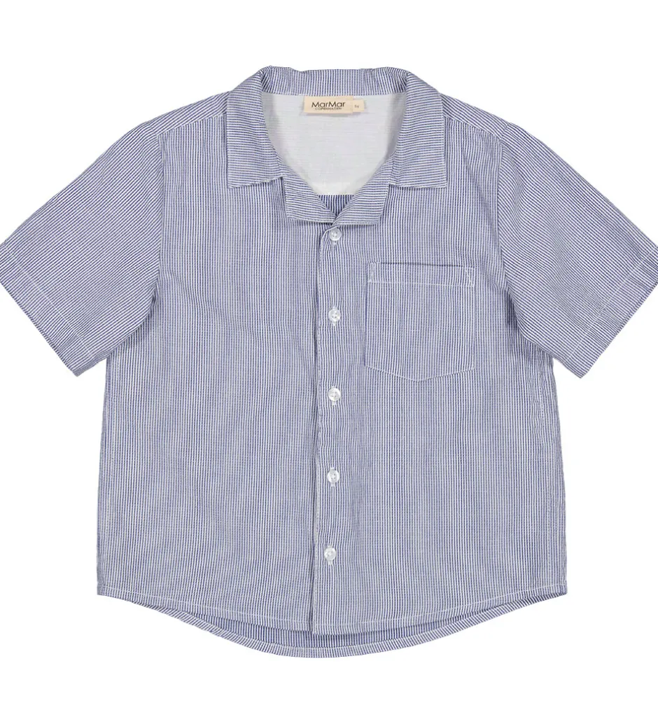 Skjorter|MarMar Skjorte - Tage - Navy Stripe