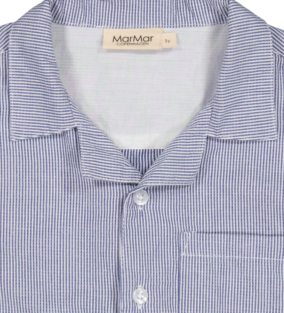 Skjorter|MarMar Skjorte - Tage - Navy Stripe