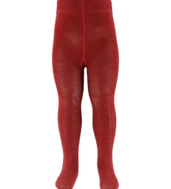 Strømpebukser|MarMar Strømpebukser - Cable - Hibiscus Red