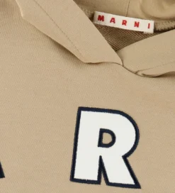 Hættetrøjer|Marni Hættetrøje - Cardboard Beige m. Logo