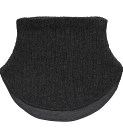 Tørklæder|Halsedisser|Melton Halsedisse - Uld/Bomuld - 2-lags - Sort