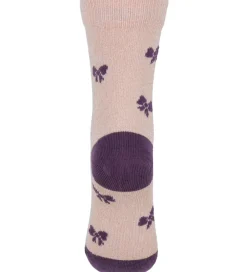 Strømper|Melton Strømper - Glimmer - Crystal Pink m. Sløjfer