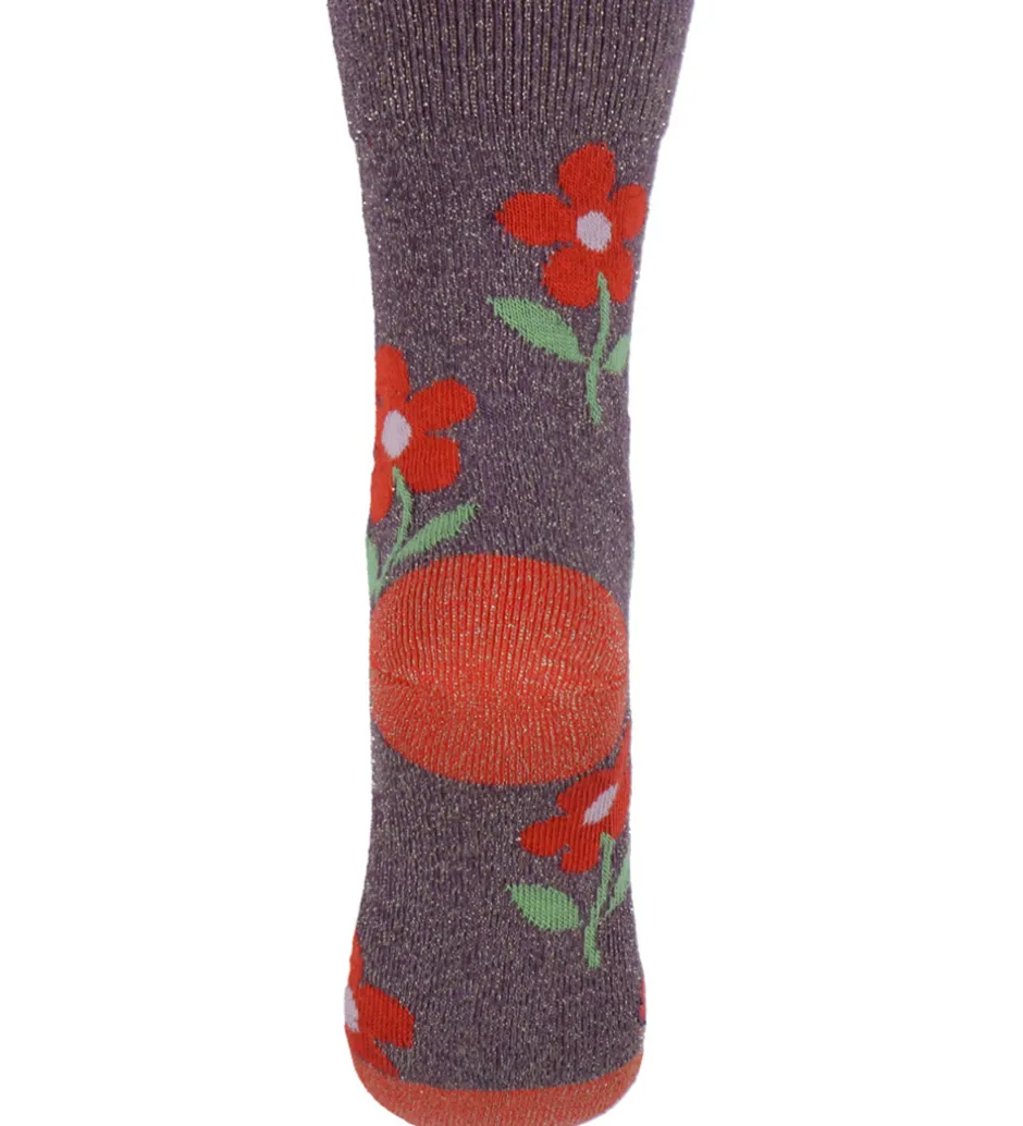 Strømper|Melton Strømper - Glimmer - Hortensia m. Blomster