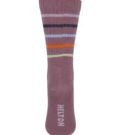 Strømper|Melton Strømper - Grape Shake m. Striber