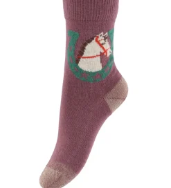 Strømper|Melton Strømper - Grape Shake m. Hest