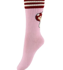 Strømper|Melton Strømper - Mushroom - Pink Necter