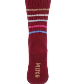 Strømper|Melton Strømper - Sundried Tomato m. Striber