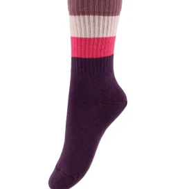 Strømper|Melton Strømper - Wide Stripes - Hortensia