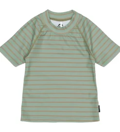 Badetøj|Mikk-Line Badebluse - UV50+ - Green Bay m. Striber